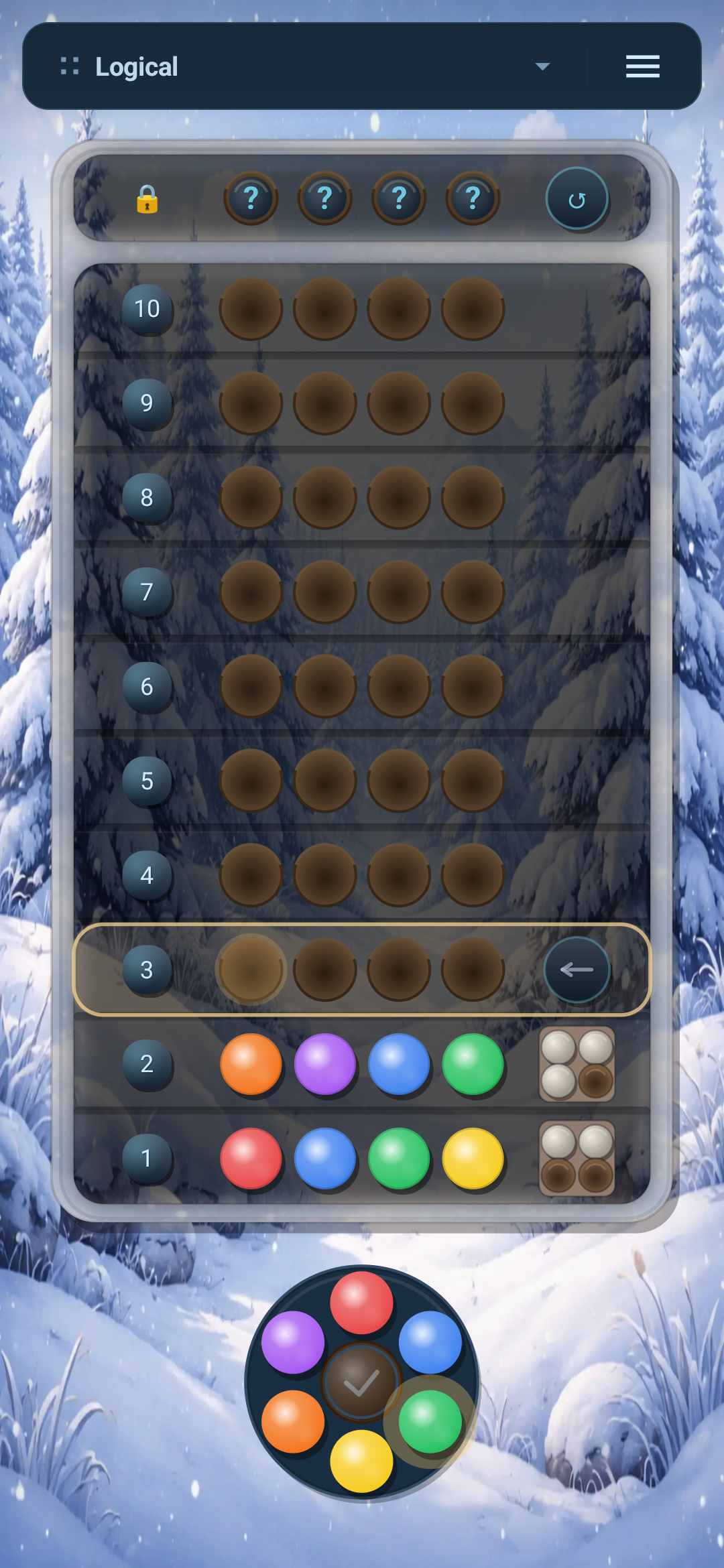 Codebreaker game screenshot